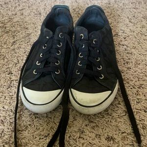 Black coach sneakers size 7